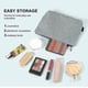 thumbnail image 2 of Portable Corduroy Makeup Bag, Women Large Capacity Travel Cosmetic Bag, 2 of 5