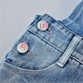 thumbnail image 3 of Peacolate 3-11T Little Girls Jumpsuit Children Bib Overalls Denim Strap Skirt Shorts Jeans Pants Colorful Tie-dye Shortalls Suspender,Star,7-8Years, 3 of 6