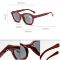 thumbnail image 2 of Men's Red Reading Glasses Women's Square Classic Tinted Gray Sunglasses Readers UV +2.00, 2 of 3