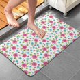 thumbnail image 4 of Pioneer Flower Floral Print Pattern Bathroom Rugs Mat, Non Slip Microfiber Bathroom Rug with Rubber Backing, Soft Mats for Bathroom Floor Tub Shower, 20"x32", 4 of 5