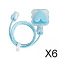 thumbnail image 1 of 6 Fundas Protectoras para Cables de Cargadores, Bonito Protector de Cargador Rápido, Protector de Cable USB DIY, Funda de Cable de Datos de Línea de D 6 piezas, 1 of 8