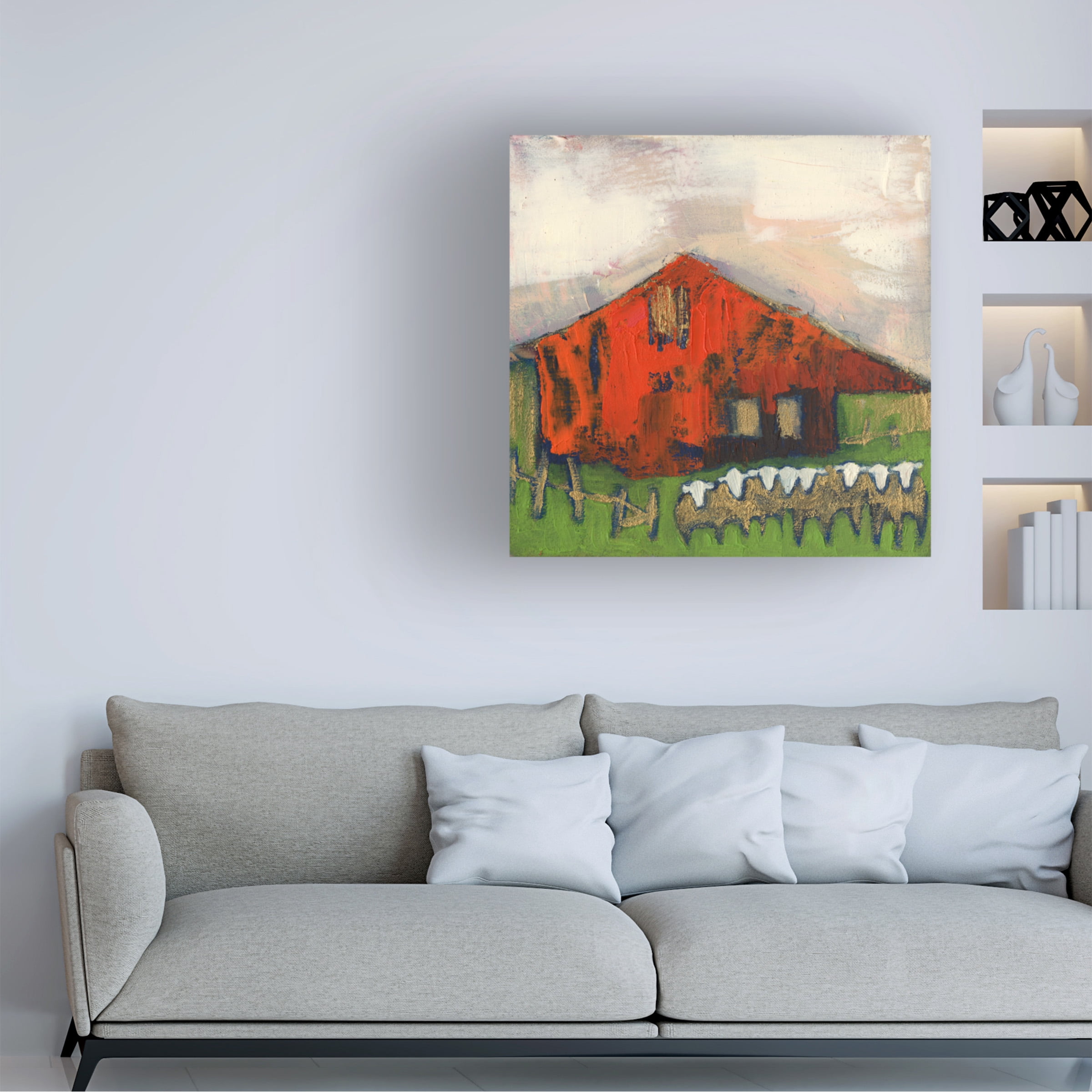 Sue Jachimiec 'Rice Barn' Canvas Art