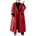 thumbnail image 3 of Bovxnpu Long Trench Coats for Women Cargo Casual Jacket Outerwear Women's Plus Size Fashion Vintage Long Hooded Trench Coat Outerwear, 3 of 6