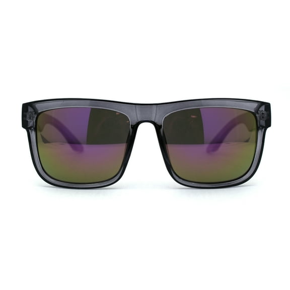 Kush Mens Neon Pop Horn Rim Sport Horned Sunglasses Slate Light Purple