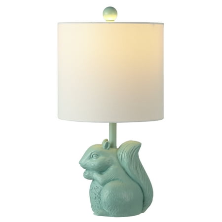 UPC: 0889048823952 | SAFAVIEH Sunny 18 in. Squirrel Seafoam Ceramic Table Lamp with 100% White Cotton Shade