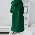 thumbnail image 6 of Fgnfyis Women Streetwear Zip Up Hoodie Long Lined Oversized Hooded Sweatshirt with Pockets for Winter Green M, 6 of 9