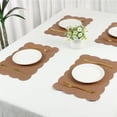 thumbnail image 7 of Unique Bargains Set of 6 Ruffle Placemats for Kitchen Dining Table Decor Dark Curry, 7 of 7