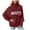 Wine, variant on Women Merry Sweaters Turtleneck Long Sleeve Letter Print Loose Knitted Pullover Merry Christmas Sweater