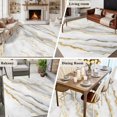 thumbnail image 6 of 5x7 Washable Area Rug, Marble Texture Non-Slip Large Rectangle Rug for Living Room Bedroom, White Grey Gold Crack Modern Indoor Floor Mat for Home Decor, 6 of 9