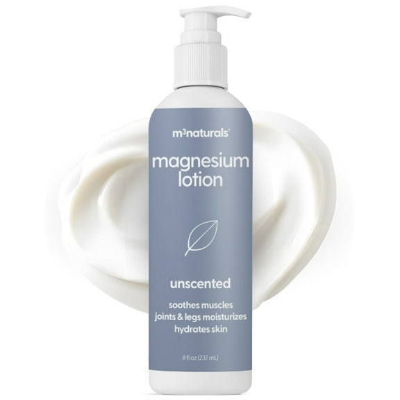 M3 Magnesium Lotion, 8 Fl Oz | Ease Muscle Cramps, Calm Restless Legs, Promote Restful Sleep, Moisturize & Hydrate Skin