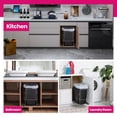 thumbnail image 6 of Pull Out Trash Can Under Cabinet - Adjustable, Heavy Duty, Anti Rust Chrome Finish -  Trash Can Not Included - Dedicated Space for Disposable Trash Bags, Requires a 11” Cabinet Opening,, 6 of 7