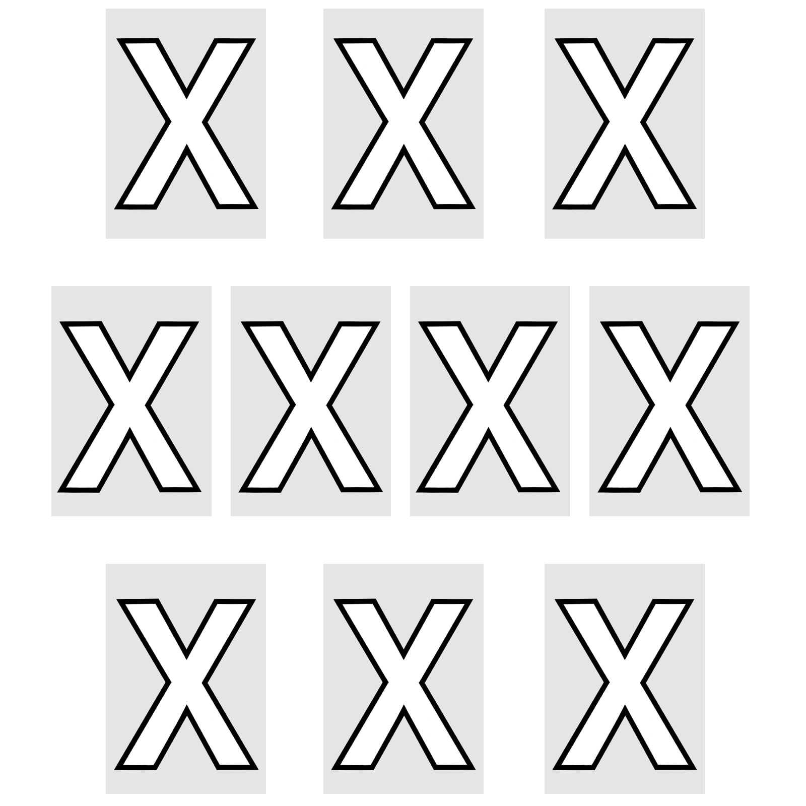 Uxcell Letter x Patches Iron on Heat Transfer Letters 2 Inch White