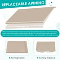 thumbnail image 6 of AECOJOY 10x8FT Outdoor Awning, Patio Sun/Rain Shelter w/Manual Crank, Beige, 6 of 7