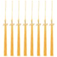 thumbnail image 4 of Shisuyan 8 Pcs Graduation Hat Jewelry Graduation Pendant Yellow Polyester DIY Charm for Graduation Ceremony 2022, 4 of 9