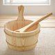 thumbnail image 2 of Sauna Bucket and Ladle Wooden Leakproof 4L Capacity Sauna Wood Bucket Kit Ladle Included for Backyard Outdoor Steam Bath, 2 of 5