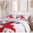 thumbnail image 6 of Ambesonne Union Jack Duvet Cover Sets, Country Map Flag, 2-King, Violet Blue Red White, 6 of 7