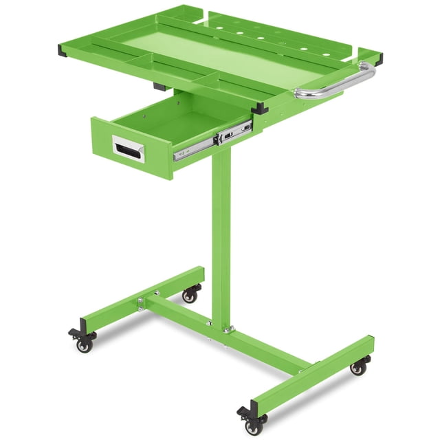 Yiwa Table de Travail Mobile Réglable avec Roues, Établi Robuste Capacité de 220 Lb pour Atelier, Garage et Bricolage