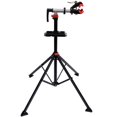 thumbnail image 1 of Adjustable Bike Repair Work Stand - Black Steel Frame, 70.75" Height, Tool Tray & 360° Rotation for Home or Shop Bike Maintenance, 1 of 7
