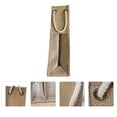 thumbnail image 4 of OUNONA Portable Wine Bottle Gift Bag Made of Linen for Storage Use Khaki Color Can Hold Two Bottles, 4 of 8