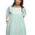 thumbnail image 5 of Moomaya Printed Sleepwear Cotton Ruffled Border Womens Maxi Nightdress, 5 of 6