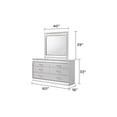 thumbnail image 6 of Glam Modern Upholstered LED King 5PC Bedroom Set Made With Wood in White, 6 of 20