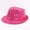Hot Pink, variant on Pitauce Unisex Sequin Trilby Fedora Hat Short Brim Classic Manhattan Summer Cap Panama Hat for Dance Party