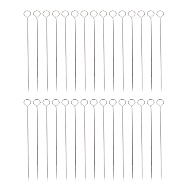 MasteelfCA 30 Pcs Brochettes de Barbecue en Acier Inoxydable