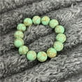 thumbnail image 5 of Turquoise Golden Lines Bracelet Turquoise Beads Bracelet Turquoise,Green,12MM, 5 of 6
