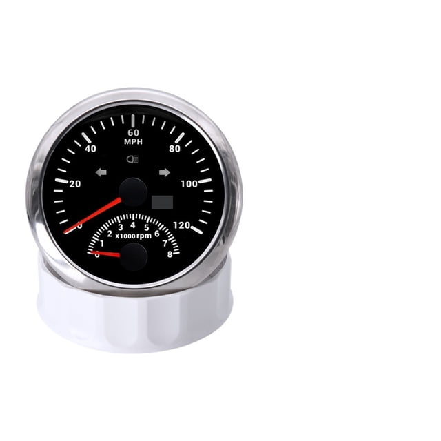 Auto Car Boat 85mm 2 In 1 GPS Speedometer Gauge 120MPH GPS Speed Odometer 8000RPM Tachometer Odometer ATV UTV 9-32V ,Universal Compatibility