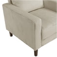 thumbnail image 5 of Taupe Corduroy Upholstered Chair with Solid Wood Frame for Living Room, Modern Accent Chair with Soft Cushion, 5 of 9