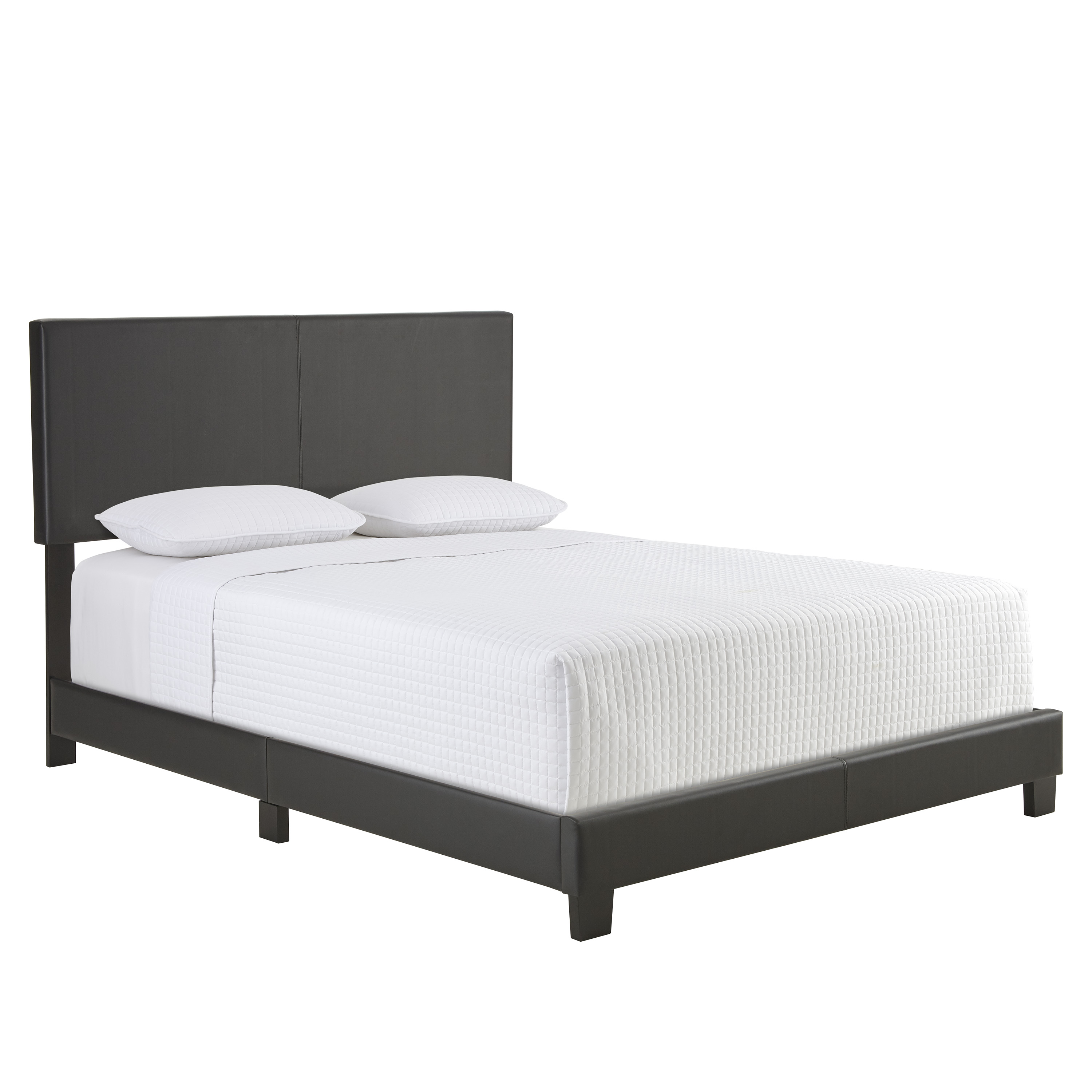 Premier Sutton Upholstered Faux Leather Platform Bed Frame, Queen