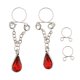 thumbnail image 1 of 1 de Pezón No Perforantes, Colgante de Corazón, Corporal de Acero Inoxidable No Perforante - rojo Sunnimix Nipplering no perforante, 1 of 8