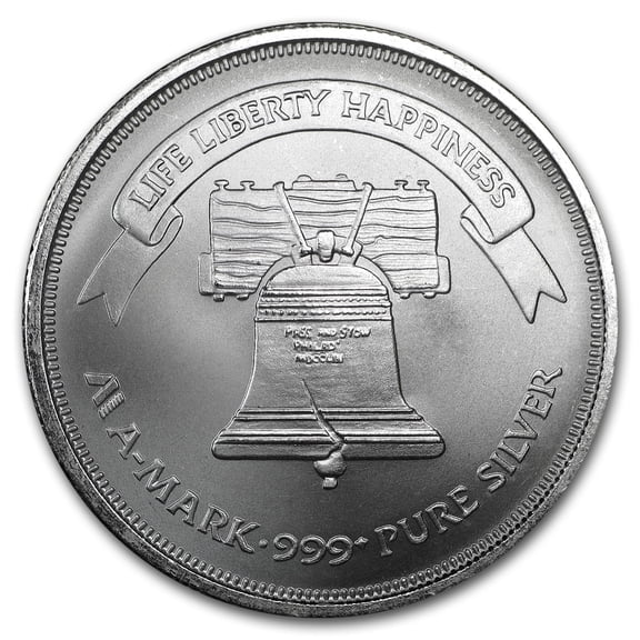 1 oz A Mark Silver Round .999 Fine