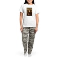 thumbnail image 4 of CafePress - Pandemic Mona Lisa Pajamas - Women's Short Sleeve Print T-Shirt and Pants Light Cotton Pajama Set, 4 of 7