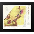 thumbnail image 2 of USGS 13x12 Black Modern Framed Museum Art Print Titled - Iron Springs District Utah - USGS 1944, 2 of 5