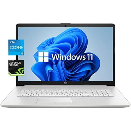 2022 HP Pavilion 17 Laptop, 17.3" HD+ IPS Touchscreen, 11th Gen Intel Core i5-1135G7, GeForce MX350, 16 GB RAM, 1 TB PCIe SSD, WiFi, Webcam, DVD-RW, Backlit Keyboard, Windows 11, Silver