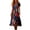Black, variant on Women's Fashion Summer V Neck Short Sleeve Retro Floral Print Midi Dress Flowy A Line Beach Dress for Vacation Casual Daily Wear