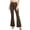 Coffee, variant on Flare Work Pants for Women Fashion Double Button High Waist Work Pants Stretch Business Office Slacks