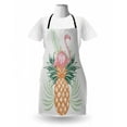 thumbnail image 3 of Flamingo Apron, Modern Hand Drawn Pineapple Summer Paradise Jungle Birds Bohemian Palm Paradise, Unisex Kitchen Bib with Adjustable Neck for Cooking Gardening, Adult Size, Multicolor, by Ambesonne, 3 of 4