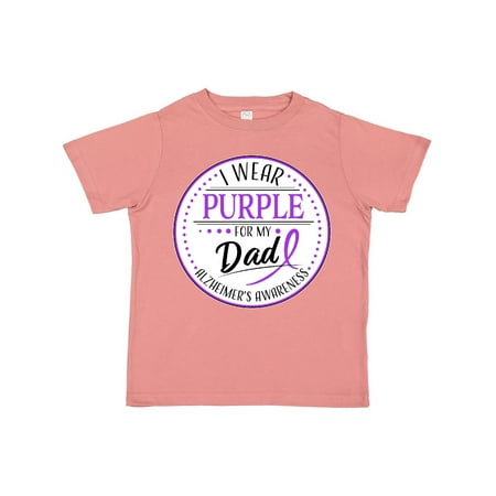 

Inktastic I Wear Purple for my Dad- Alzheimers Awareness Gift Toddler Boy or Toddler Girl T-Shirt
