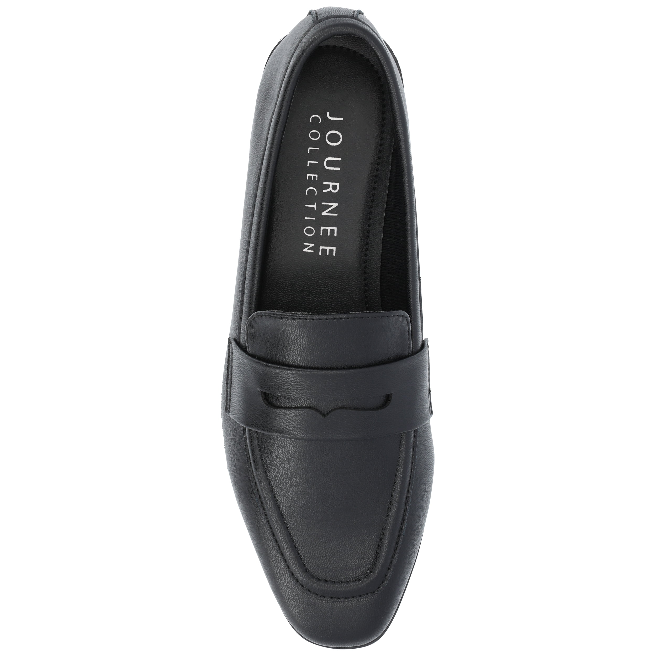 Journee Womens Myeesha Loafer Slip On Square Toe Dress Flats