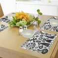 thumbnail image 4 of Ambesonne Tribal Place Mats Set of 4, Prehistoric Cave, Standard Size, Black White, 4 of 6