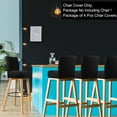 thumbnail image 2 of PiccoCasa Stretch Spandex Bar Stool Cover for Short Back Chair Black 4, 2 of 7