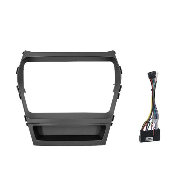 Double Din 9 Inch Andriod Car Radio Plastic Fascia For Hyundai IX45 Santa fe 2013 2014 Stereo Panel Frame Mount Trim Kit