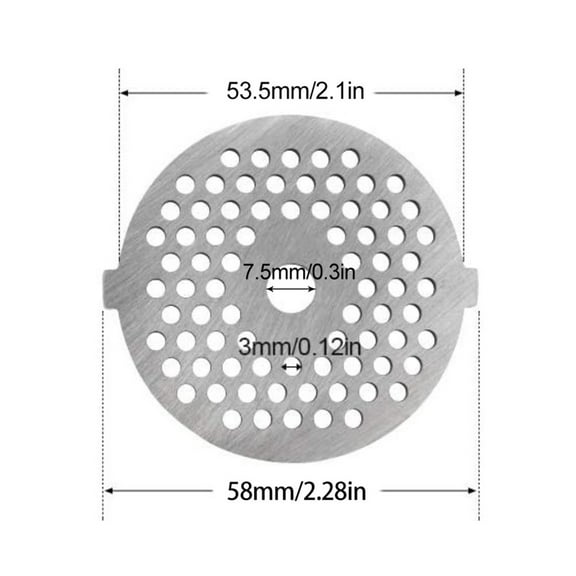 Stainless Steel Meat Grinder Plate Discs Plate Mincer Plate Meat Grinder Replacement Accessories for Kitchen
