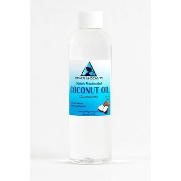 COCONUT OIL FRACTIONATED ORGANIC CARRIER ULTRA REFINED PREMIUM 100% PURE by H&B OILS CENTER 4 OZ