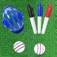 thumbnail image 4 of Herramienta de r de línea de pelota de golf, herramienta de entrenamiento de práctica de de pelota de alineación Rotulador de pelota de Azul con 3 bolígrafos Sunnimix Marcador de revestimiento de pelotas de golf, 4 of 8