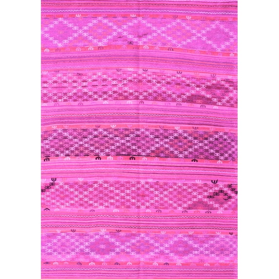 Ahgly Company Indoor Rectangle Southwestern Pink Country Area Rugs, 8' x 10'