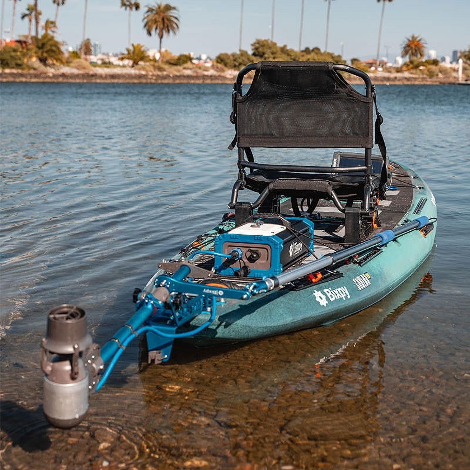 Bixpy K-1 Angler Pro Outboard Kit - Electric Marine Trolling Motor with 768 Wh battery, Perfect for Kayak, Inflatable Watercraft, Paddle Boards