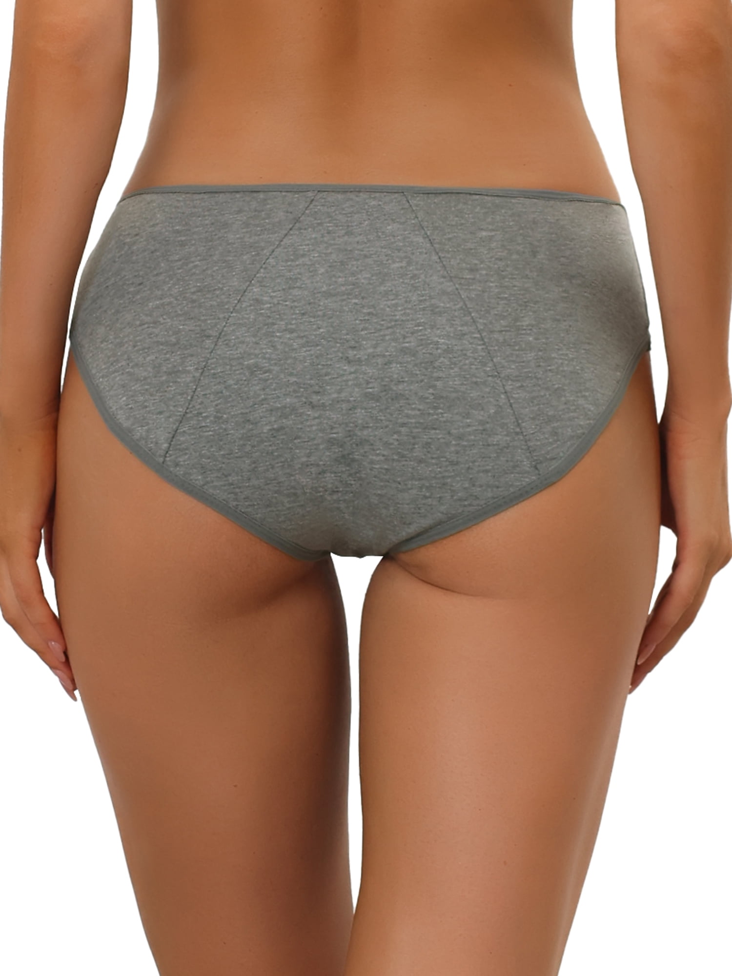 Unique Bargains Women's Underwear Hipster Soft Breathable Panties Available in Plus Size L Gray
